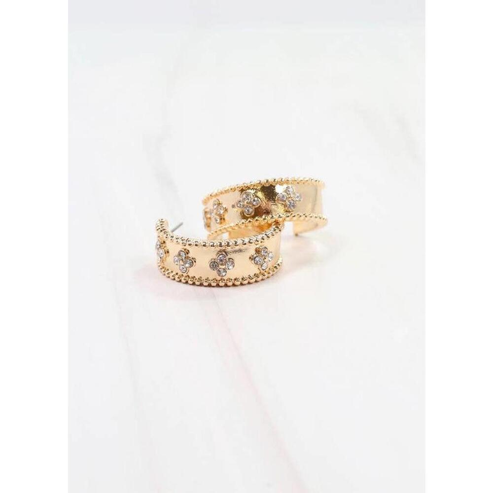 Izabela CZ Hoop Earring GOLD